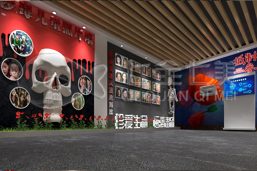 廉政教育基地，黨風(fēng)廉政宣傳平臺效果圖設(shè)計，廉政展廳設(shè)計施工