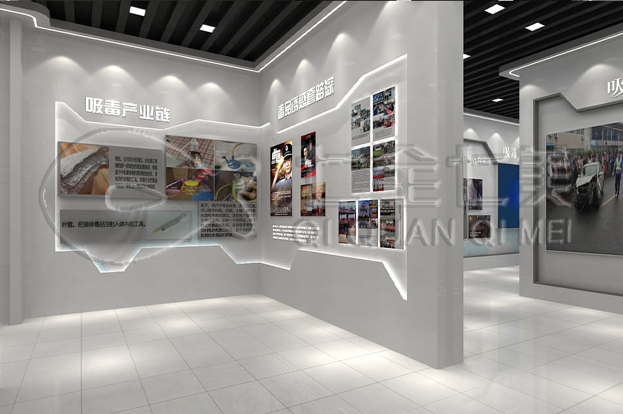 禁毒展廳建設，智慧禁毒防艾館裝修設計公司，禁毒展館設計平面圖